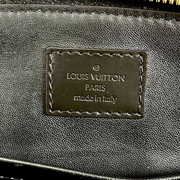 LOUIS VUITTON Alma BB Blue Black Malletage Lambskin Shoulder +BOX DUST BAG LOCK - Picture 13 of 15